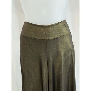 Sunny Leigh Gold Shimmer Dressy Wide Leg Dress Pants PS NWT